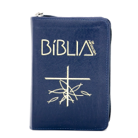 Bíblia de Aparecida - Média zíper azul
