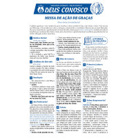 Folheto DEUS CONOSCO – MISSA DE AÇÃO DE GRAÇAS
